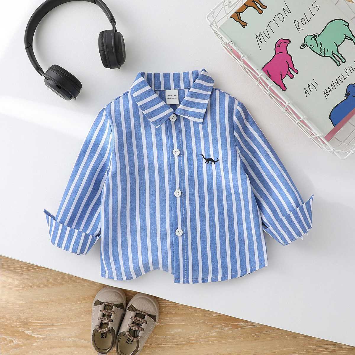 1-3 Years Old Spring Autumn Kids Baby Boys Clothes T-Shirt Toddler Striped Clothing Children Wears Infant Casual Blouse Clothes X250806