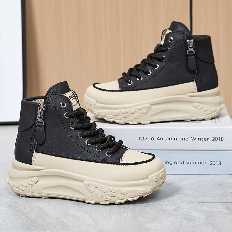 New Fashion Versatile Mid-Calf for Women Casual Thick-Soled Sports White Shoes Soft Sole Comfortable Women's Single Shoes