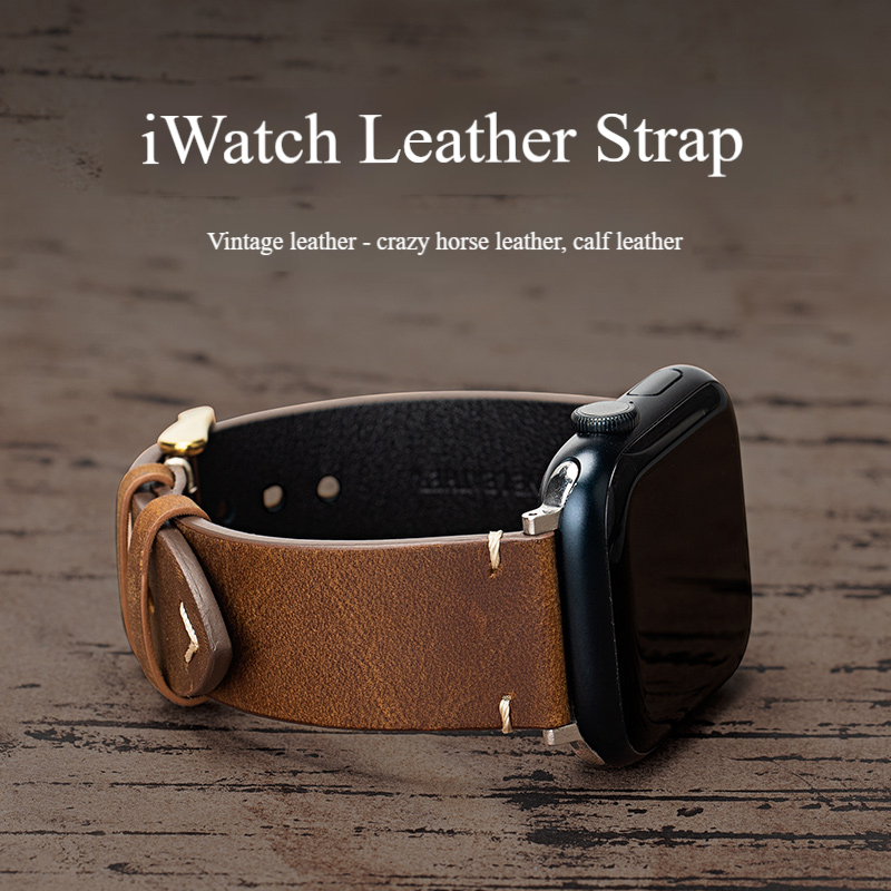 Sleek and Durable Leather Watch Strap for Contemporary Wristwatches Fits Different Sizes & Water Resistant - FMP01