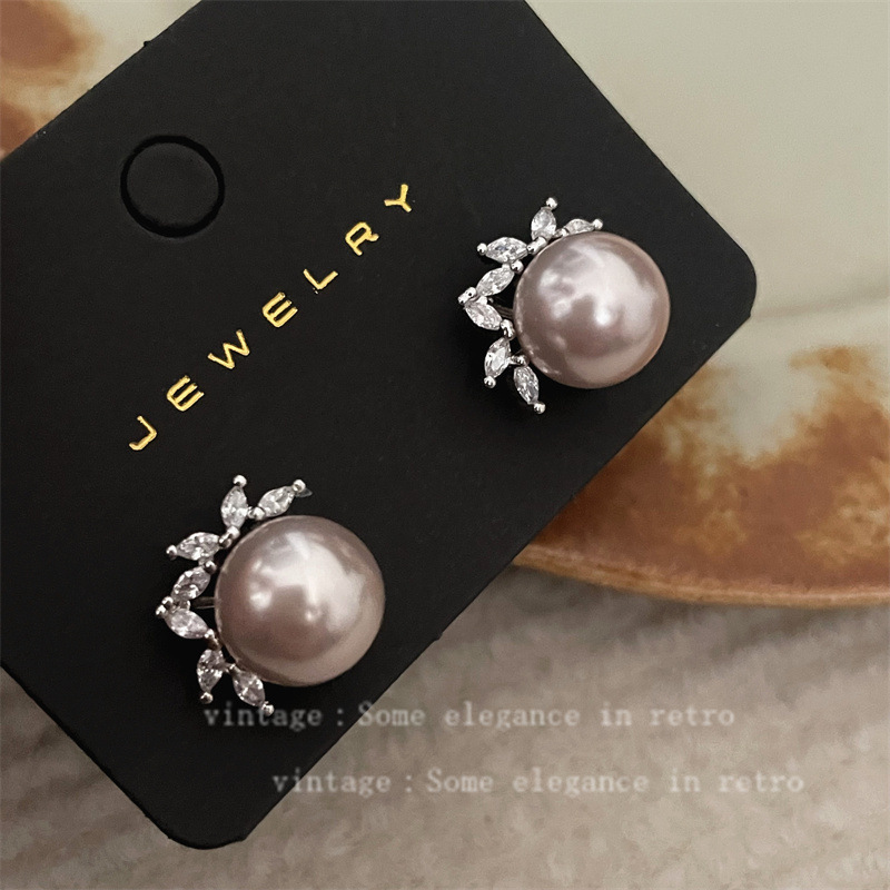 Free Shipping Designer Luxury Jewelry New Zircon Pearl Earrings For Women Elegant Exquisite Ear Clips Fashion Versatile Ear Accessories