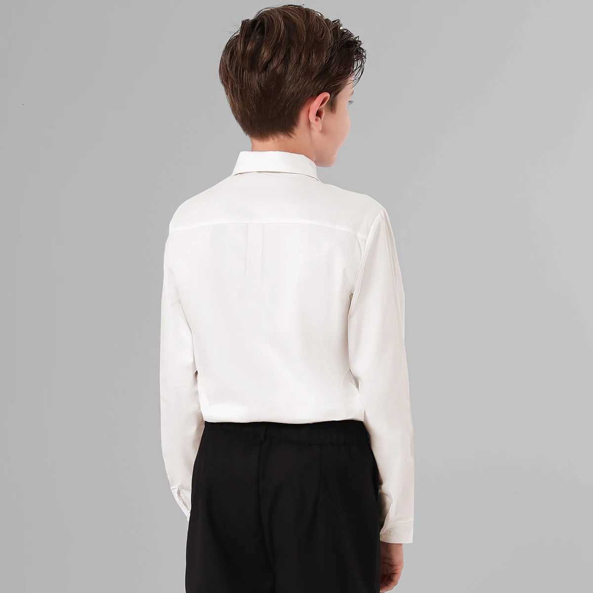 Shirt for Boys Oxford White Shirts Easter Church Birthday Wedding School Uniform Kids Gift Ceremony Formal Clothing X250806