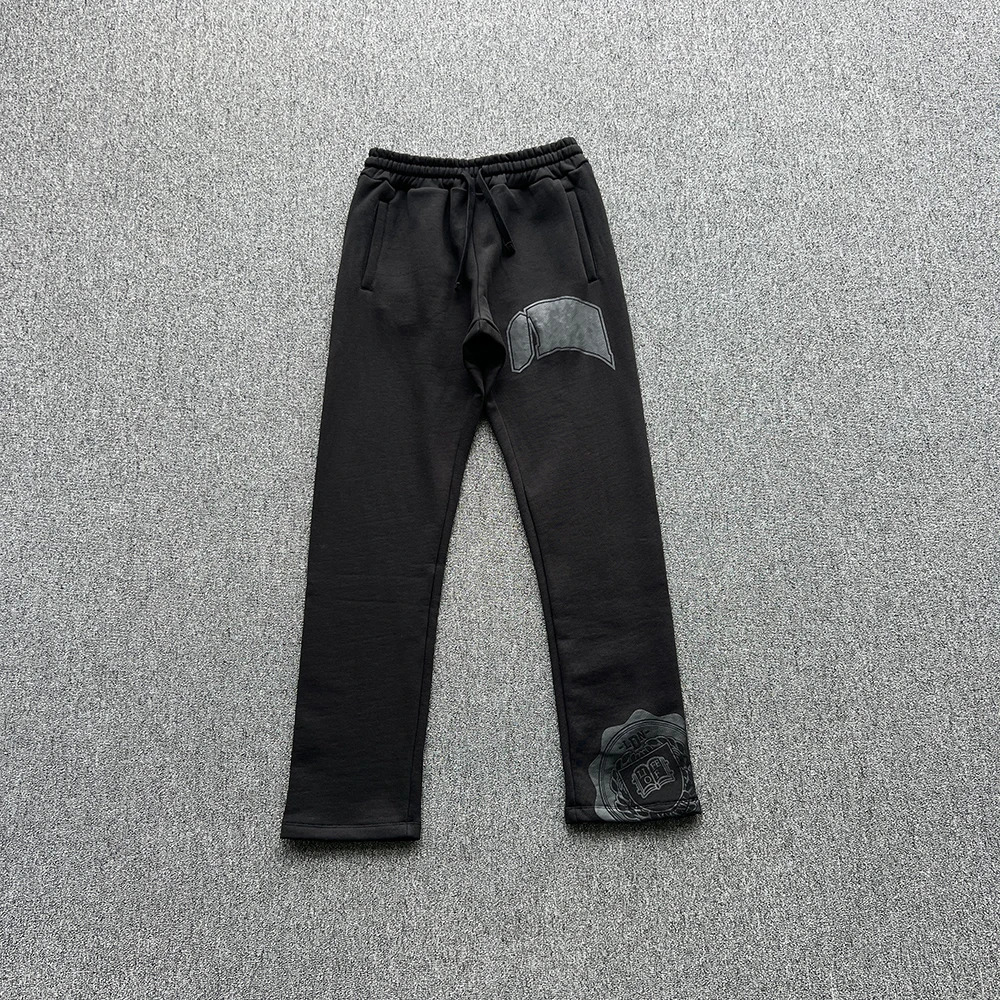 SY137 Jogging Streetwear Hoodies Trousers Set Centre Cee Tracksuit Men Clothing Black Fabric Print Casual Suit 250806