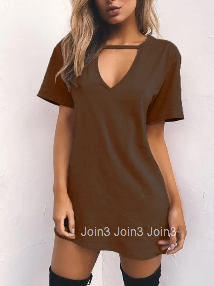 Sexy Elegant Dress Wrap Deep V Neck Cut Out Loose Dress Women Solid Color Short Sleeve Mini Dress Club Party Vestidos