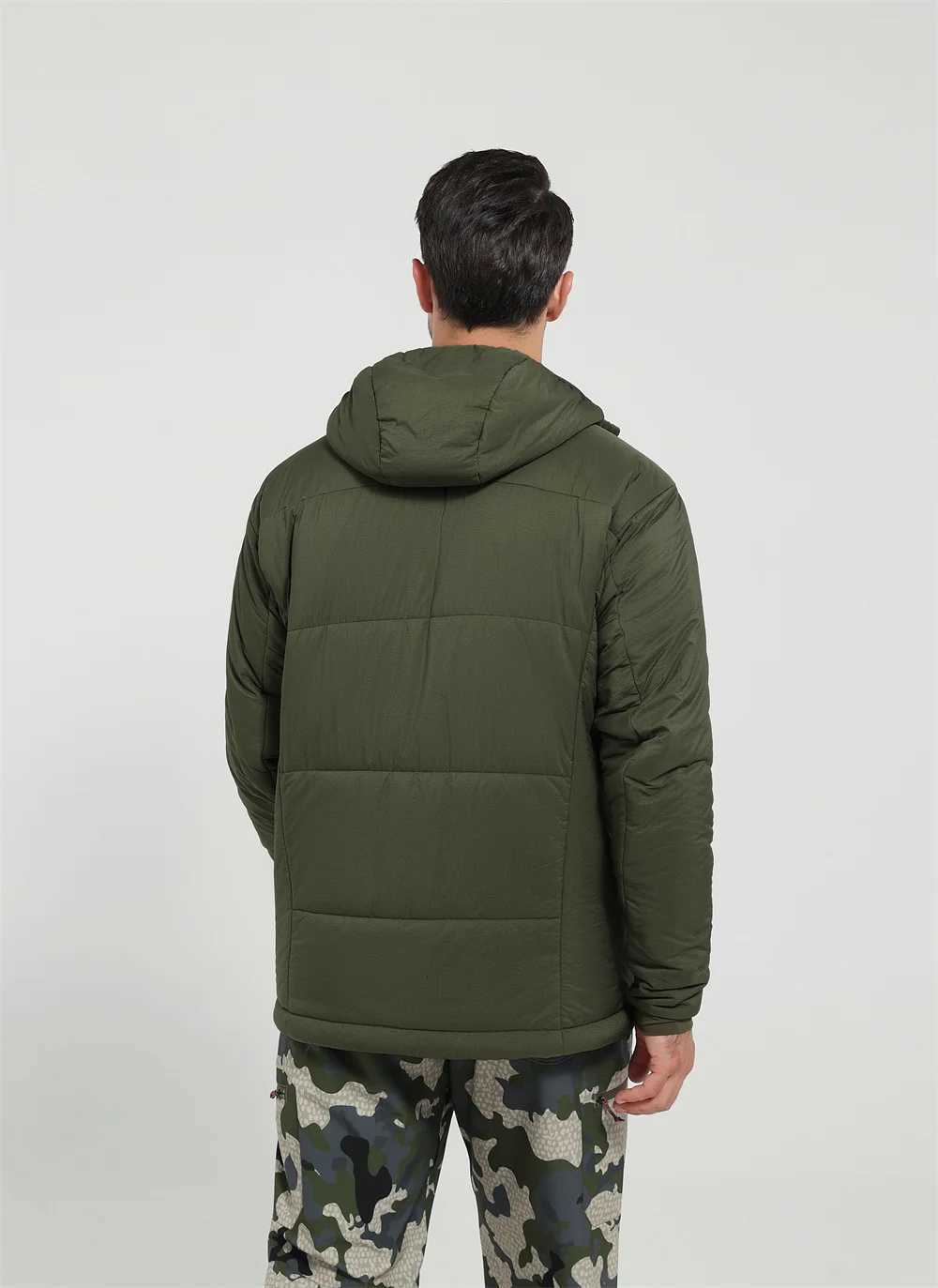 Mens Nylon 66 plaid ripstop lightweight blazer for autumn and winter with thermal insulation hunting jacket W250806