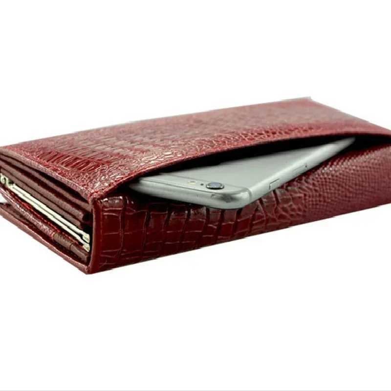 Leather Wallet Bag Large Capacity Clutch Crocodile Pattern Wallet Ladies Wallet Long Zipper Pattern XJ250806