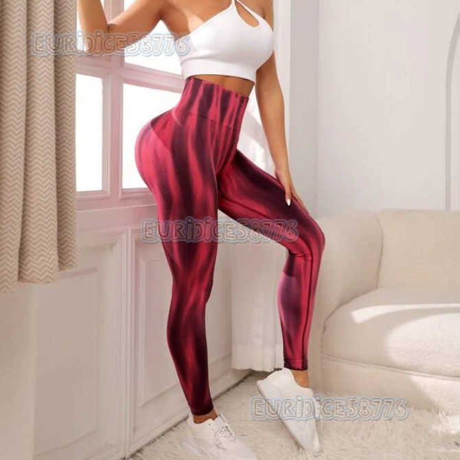 New Outdoor Aurora Yoga Pants for Women Seamless High Waist Peach Hip Lift Sports Tight Leggings for Outdoor Wear H250806