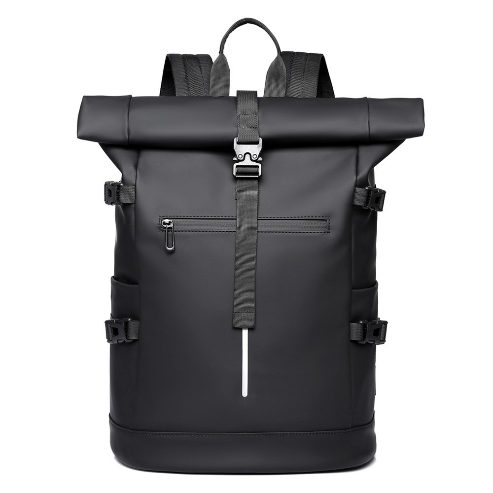 2025 New Brand Roll-Up Men's Backpack Trendy Single Commuter Large Capacity Double Shoulder Bag ddmymoon