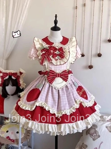 Japanese Sweet Lolita Kawaii Elegant Women Dress Y2k Bow Design Princess Puffy Dress Female Lace Birthday Party Chic Outfits New