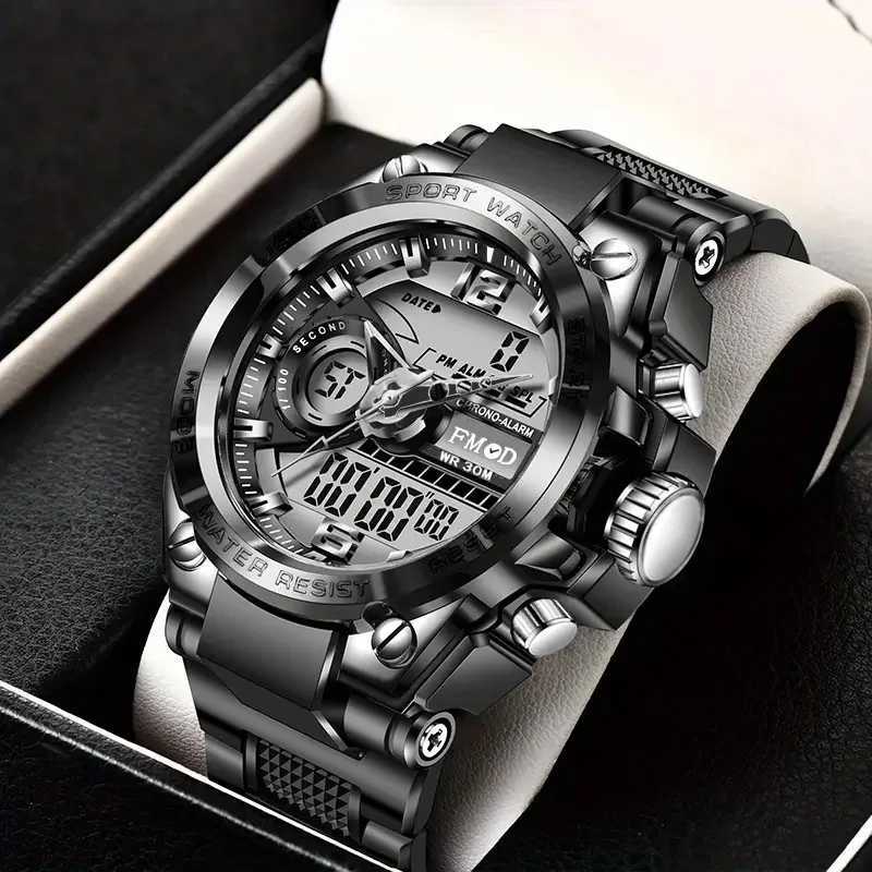 Digital Men Steel Military Wrist LED Quartz Clock Sport Male Big es Men Watches W250806