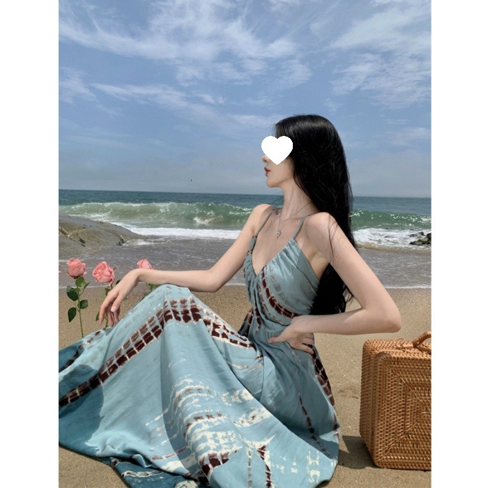 2025 Summer Vacation Dress Women's New Summer fashion French Travel Photo Beach Dress Elegant Long Dress New Designer Dress