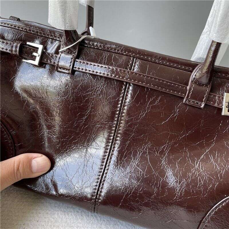 Designer Bag Tote Shoulder Bag Niche Cowhide Handbag New Luxury Top Layer Oil Wax Genuine Leather Versatile For Women
