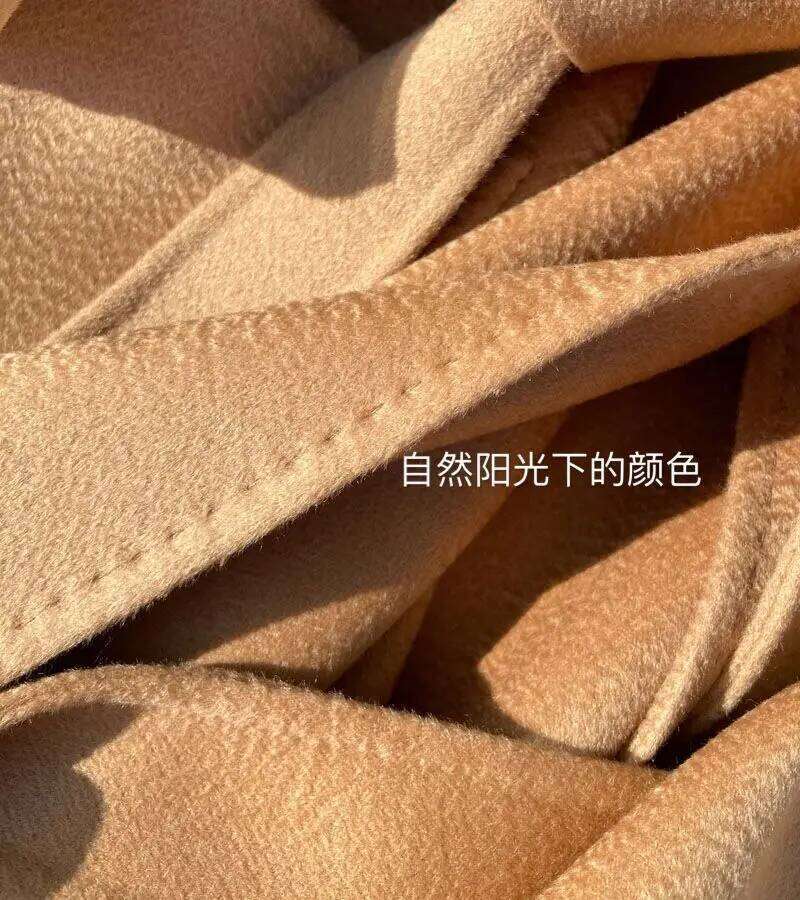 Women Handmade Hepburn Corrugated Water Ripples Double-Sided Wool Long Woolen Jacket Cashmere Coat Korean Max 250806