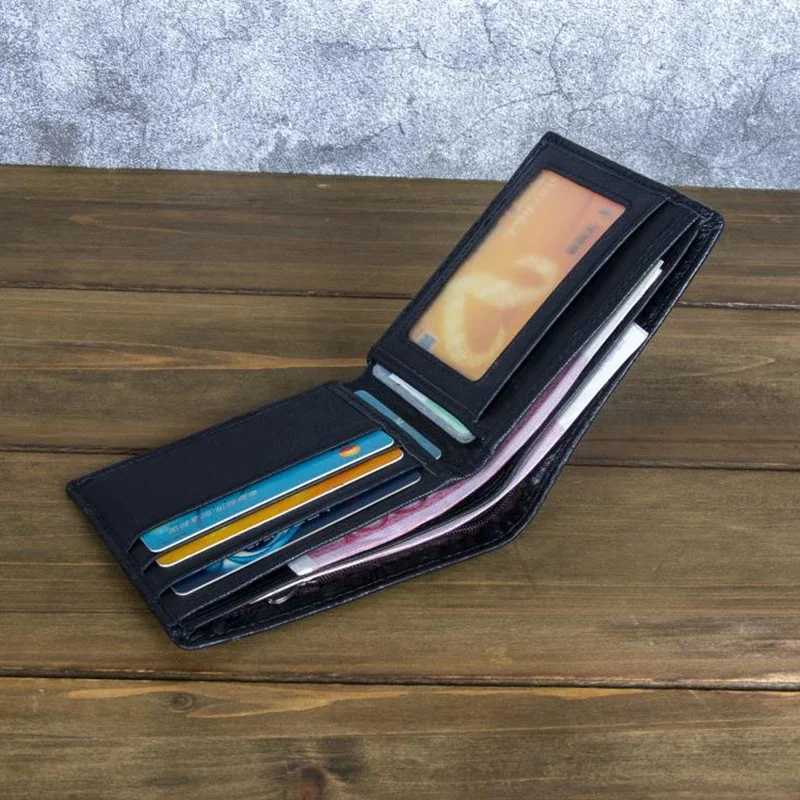 Genuine Leather Short Wallet Fashion 3D Dragon Embossed Purse Cowskin Leather Men Purse Card Wallet Bifold Wallet with ID Window XJ250806