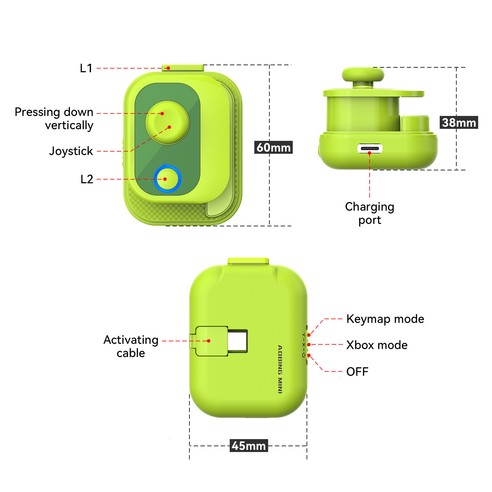 Mobile Game Controller Mini Bluetooth 5.2 Gamepad for android and iOS Support Tablet PC