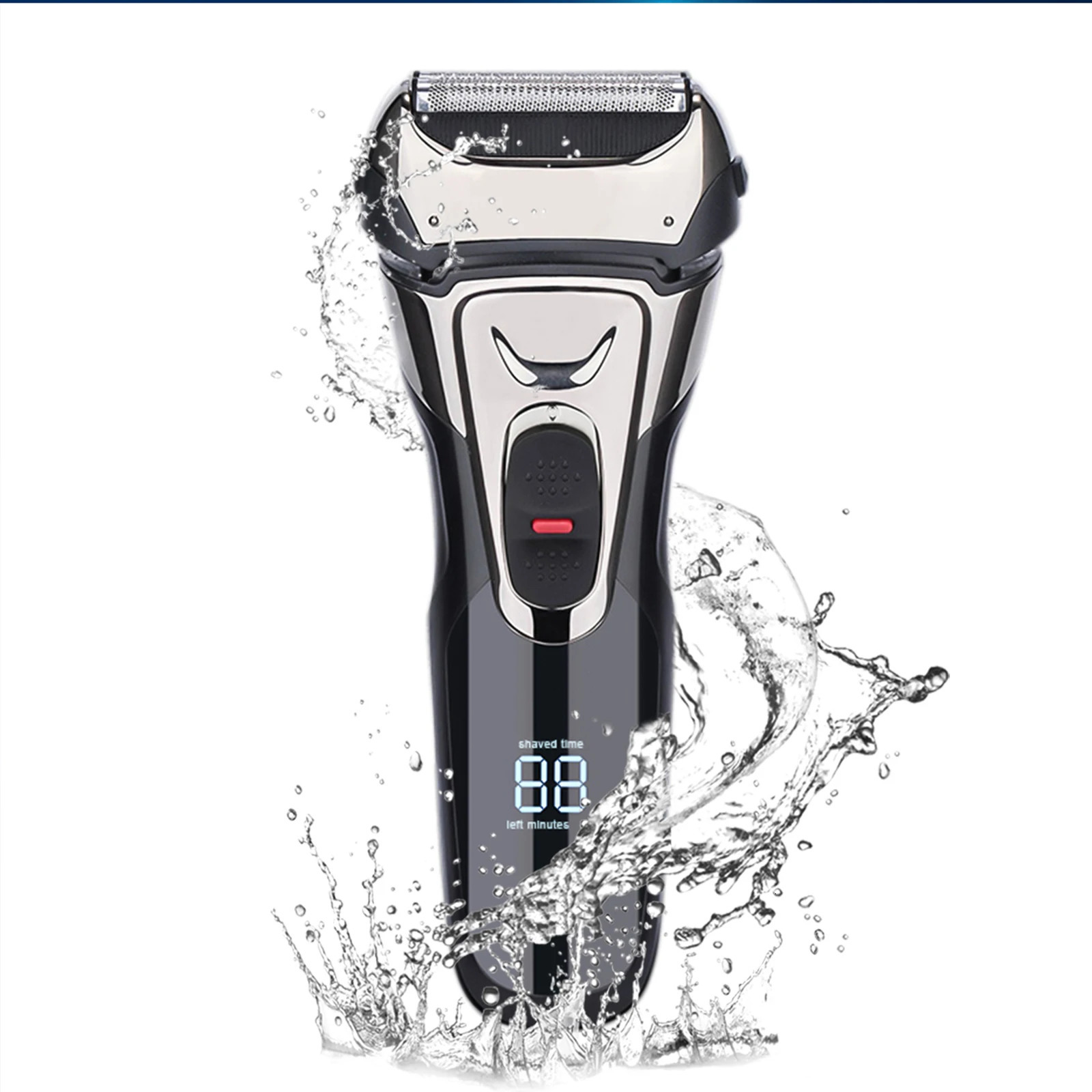 Pop-Up Trimmer Electric Shaver Stainless Steel Shaving Machine Mens 3D Triple Floating Blade Razor Shaver Barber Trimmer FK-605 250805