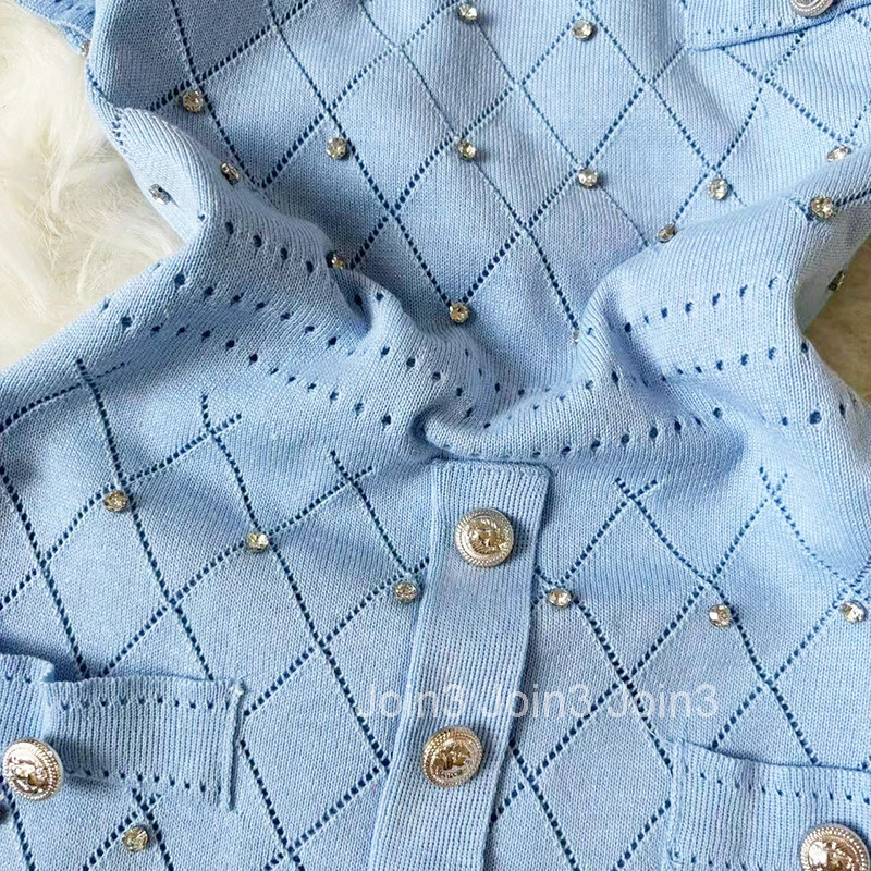 Summer Beading Summer Womens Knitting Sheath Short Sleeve Dress Female Bodycon Knitted Solid Mini Dresses For Woman Outfits