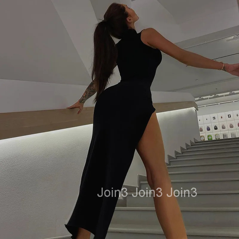 Elegant Black Sleeveless Sexy Dress Women Bar Club Party Backless Tank Dresses Skinny New Hot Selling Fashion For Summer