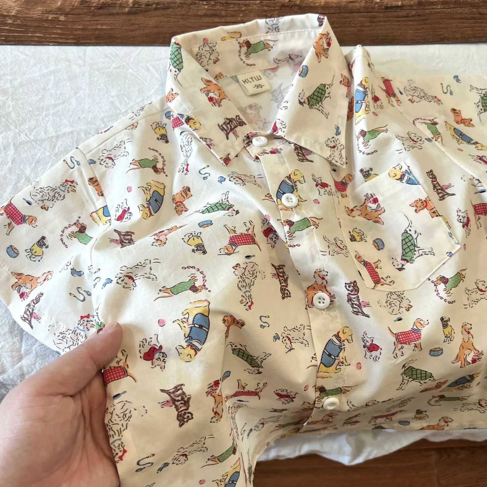 CHIldrens Shirts. Short-sleeved cartoon-sTYle Casual Thin Shirts for Boys and Girls in Summer. X250806