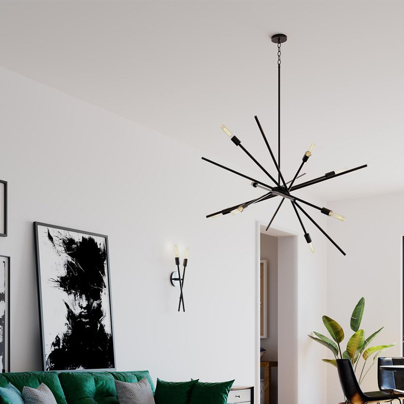 Creative industrial style retro satellite multi-head pendant lamp for clothing stores, cafes, and bars Z-P400109