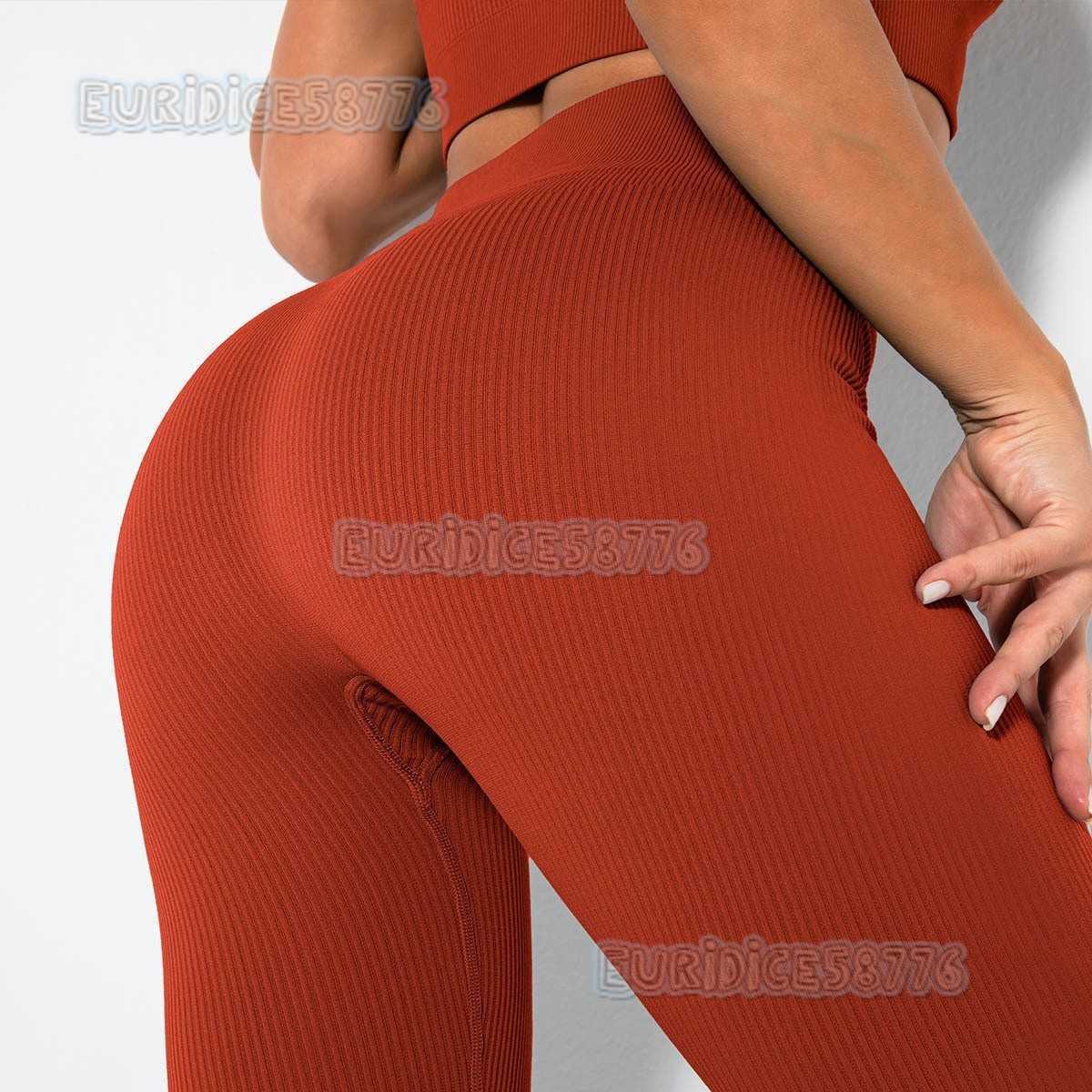 New Style Leggings for Outer Wear Spring Summer Solid Color Stretch Tight Sports Pants Yoga Fitness Threaded Long Pants High Elasticity H250806