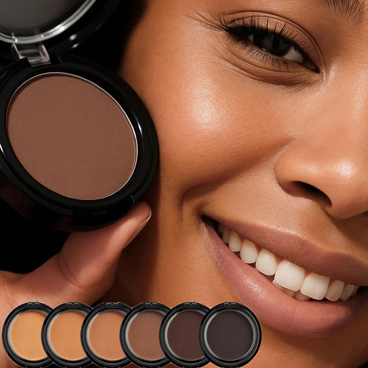 Dark Skin Bronzer Contour Palette Matte Brown Nose Shadow Cheek Profile Powder Natural Face Modify Concealer Nude Makeup Setting 250730