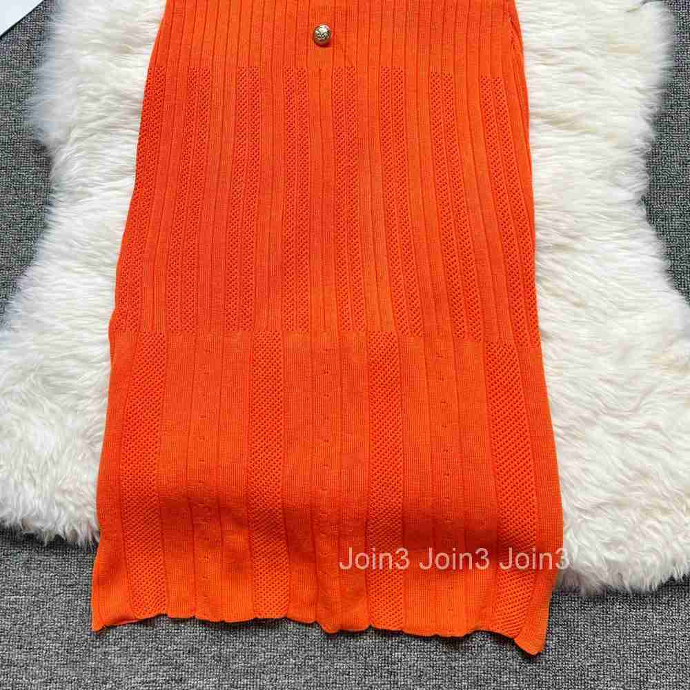 YuooMuoo Summer Women Knitted Long Dress Brand Fashion O-neck Buttons Bodycon Sweater Dress Elegant Lady Office Vestidos