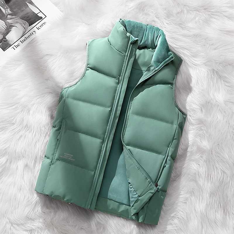 Variety Colors Warm Down Vest Vertical Collar Warm Wind Fashion Simple Design Loose Version Comfortable Skin-friendly Fabric Vest W250806