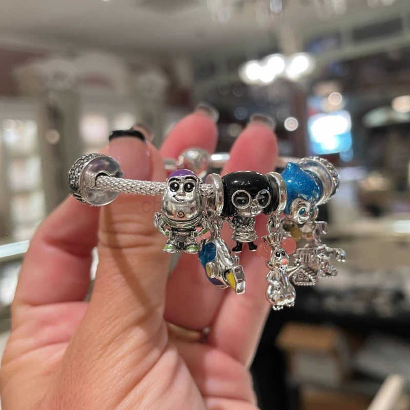 Disney New Disney Cheshire Cat Stitch Charm Beads Suitable for Original Women Bracelet Necklace Pendant Jewelry Holiday Gifts W250806