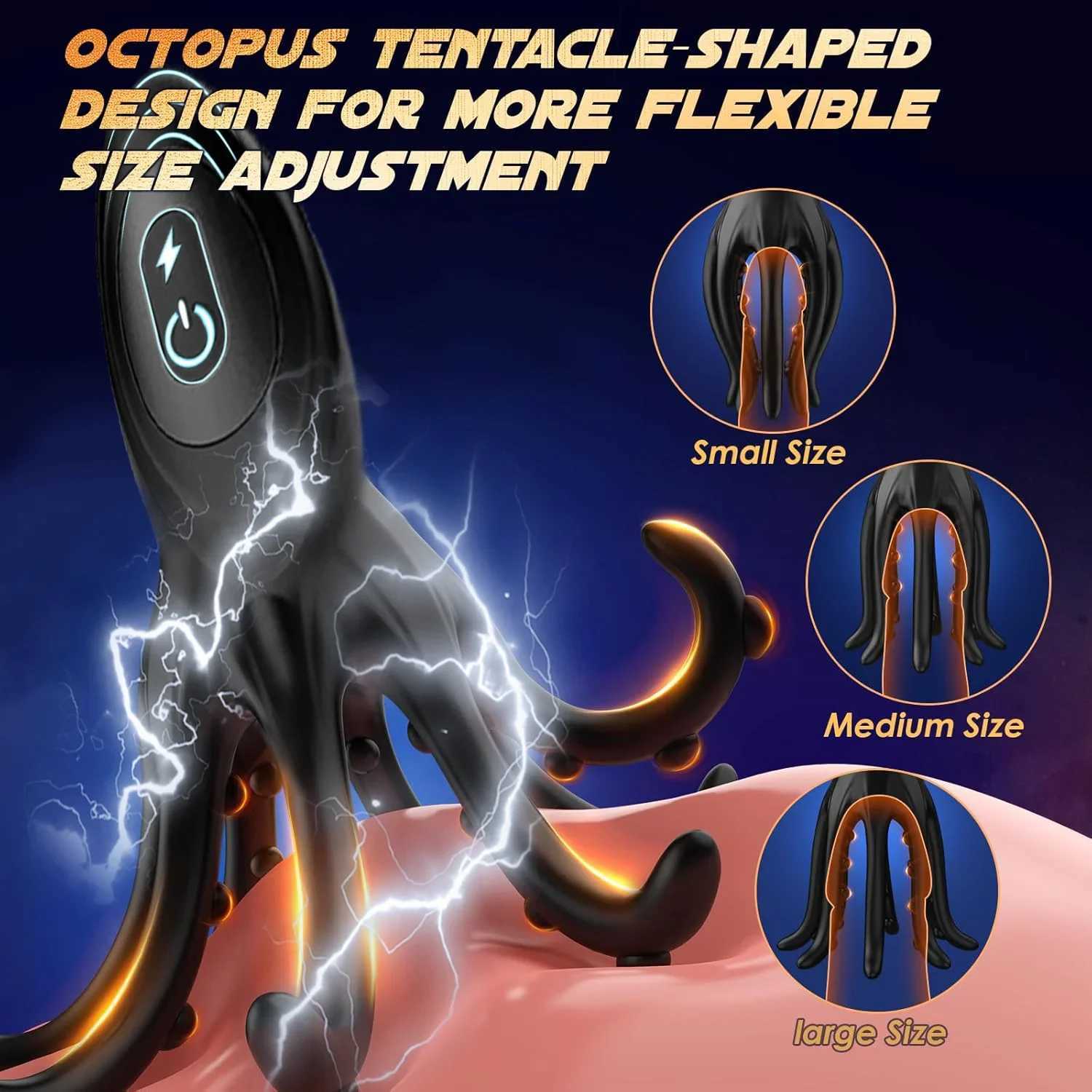 Electric Shock Male Vibrator Penis Glans Stimulator with 9 Vibrations Delay Training Exerciser Extender for Male Masturbation XJ250806