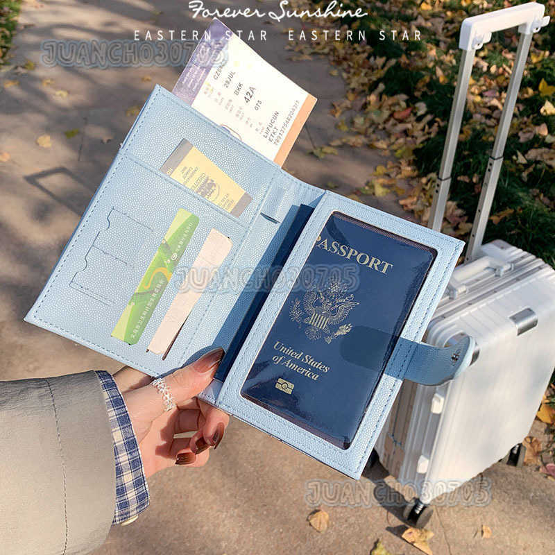 2025 New Caviar Leather Passport Holder Zipper Short Travel Passport Bag Multi-functional Document Organizer H250806