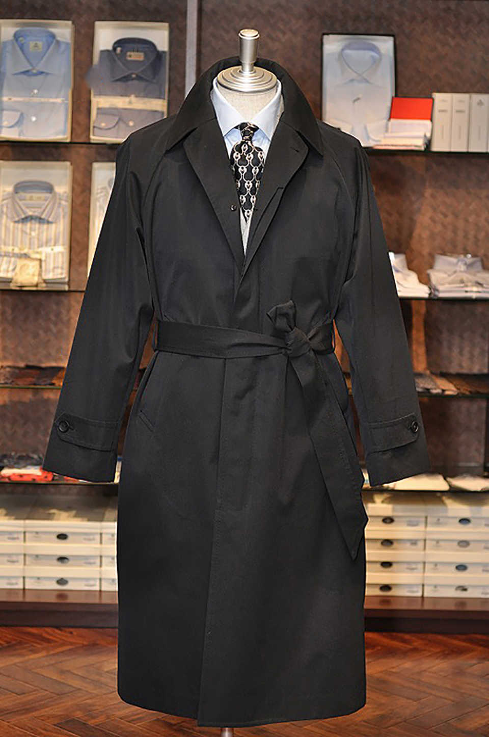 Vintage Men's Overcoat Double Breasted With Belt Coat Casual Business Formal Winter Warm Coat Customized