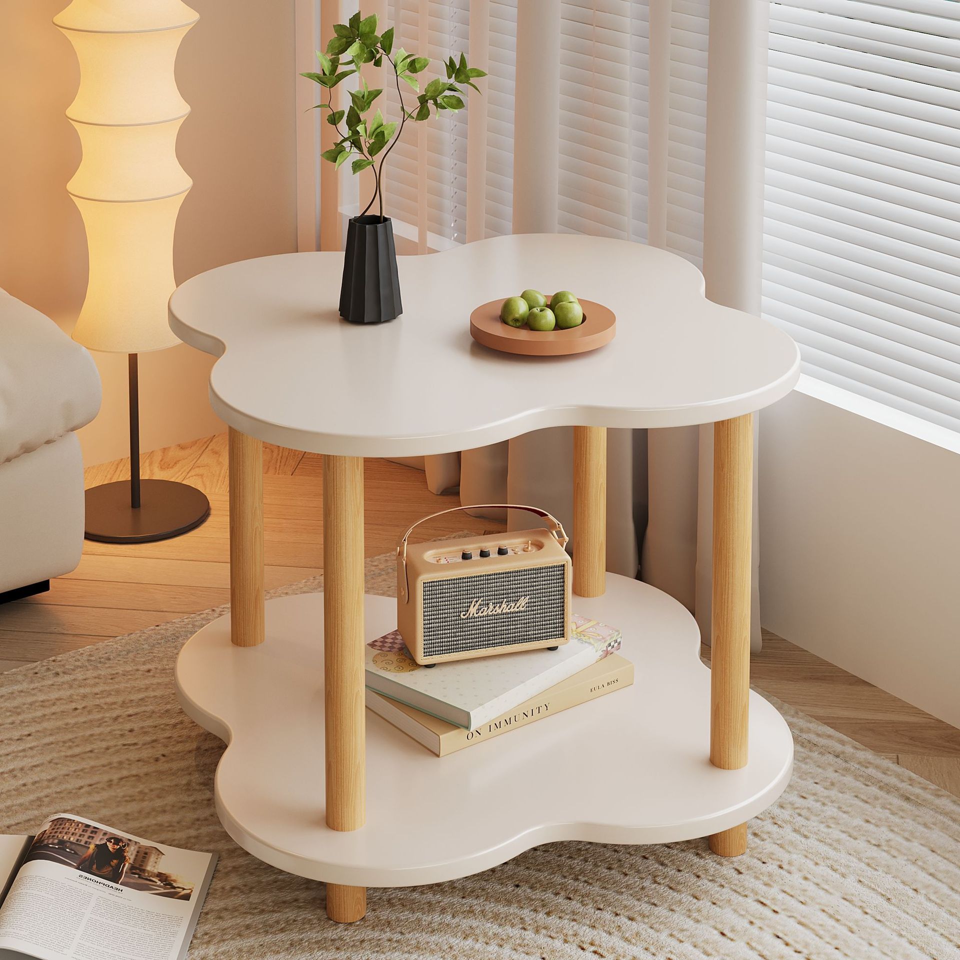 M8032 Coffee table living room home small apartment simple bedside table storage rack