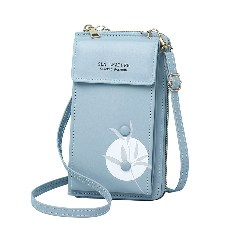 New Women's Wallet Vertical Shoulder Crossbody Korean Style Simple High-end Multifunctional Phone Bag
