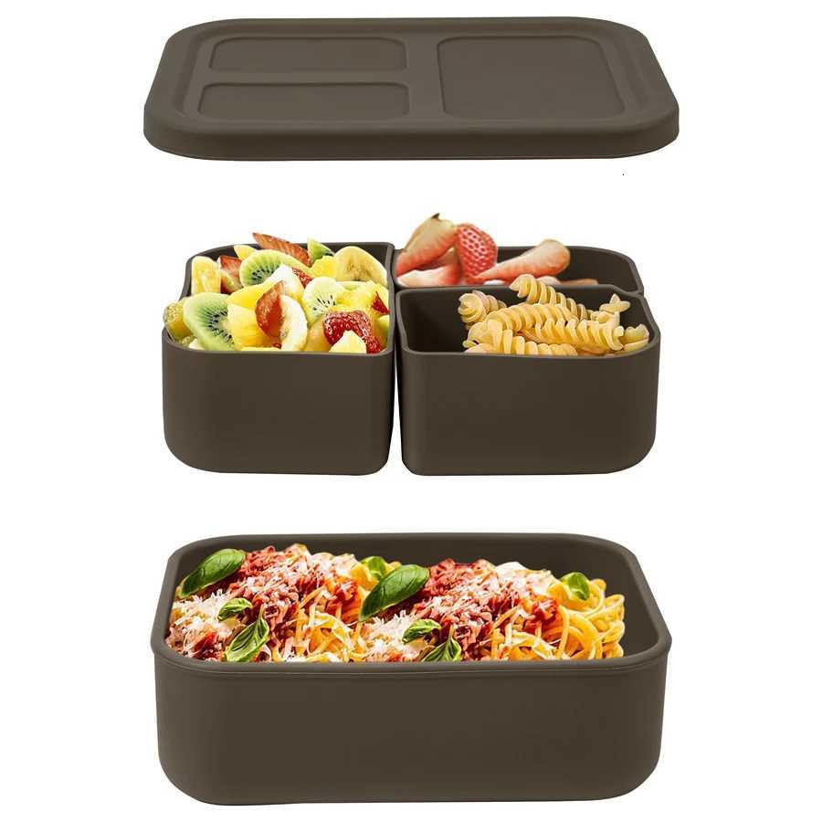 Detachable Lunch Box Portable Bento Box Silicone Dishes For Baby Leakproof Food Container Feedings Set Bowl Tableware Baby Items X250806