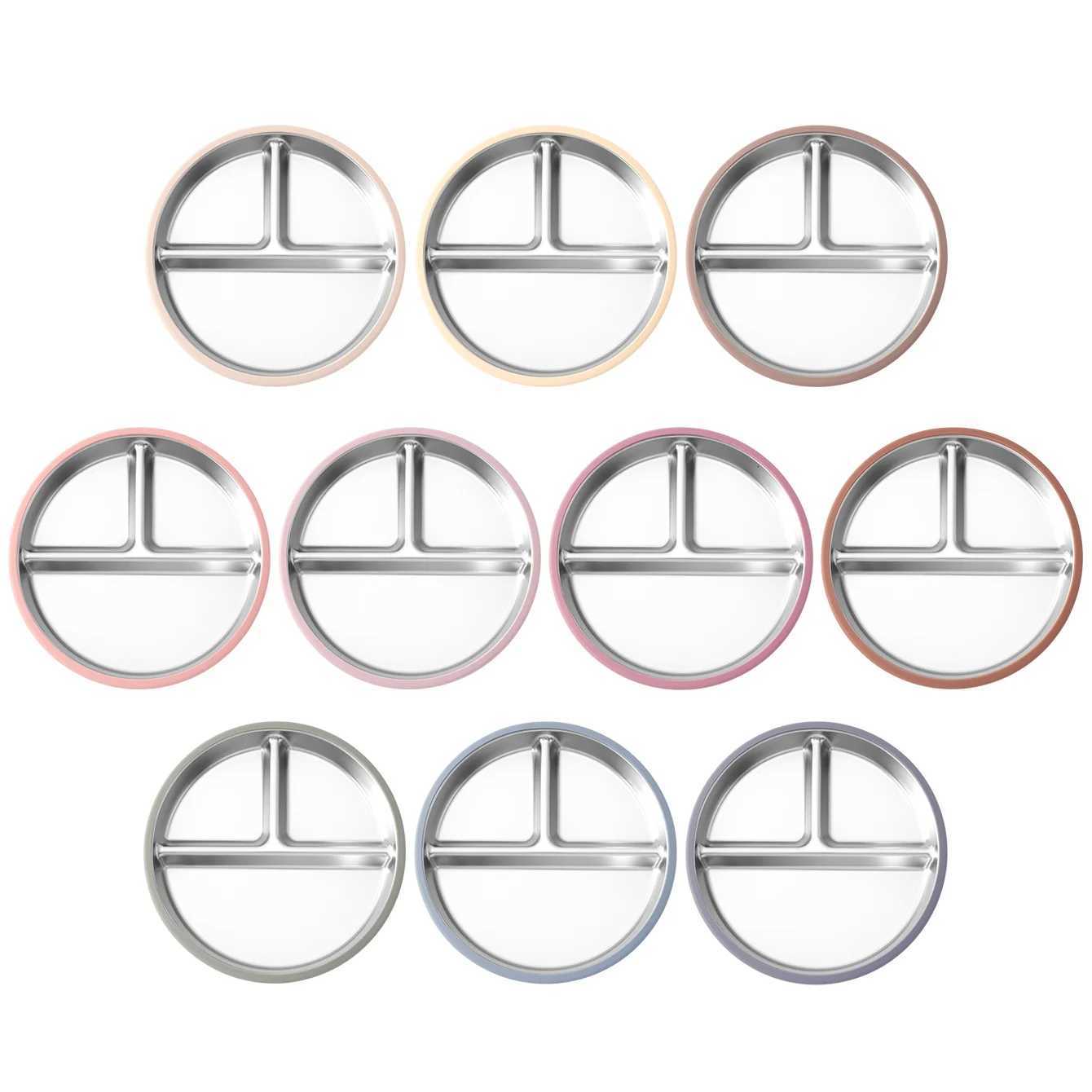 1PCS Stainless Steel Plate Detachable Suction Feeding Bowl For Baby BPA Free Silicone Dishes Tableware Baby Newborn Items X250806