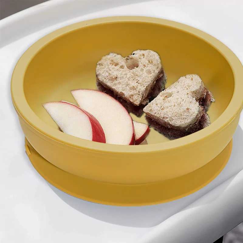 Food Grade Kids Dining Tableware Feeding Set Baby Training Sucker Bowl Soft Silicone Spoon Fork Set For Toddler Dishes X250806