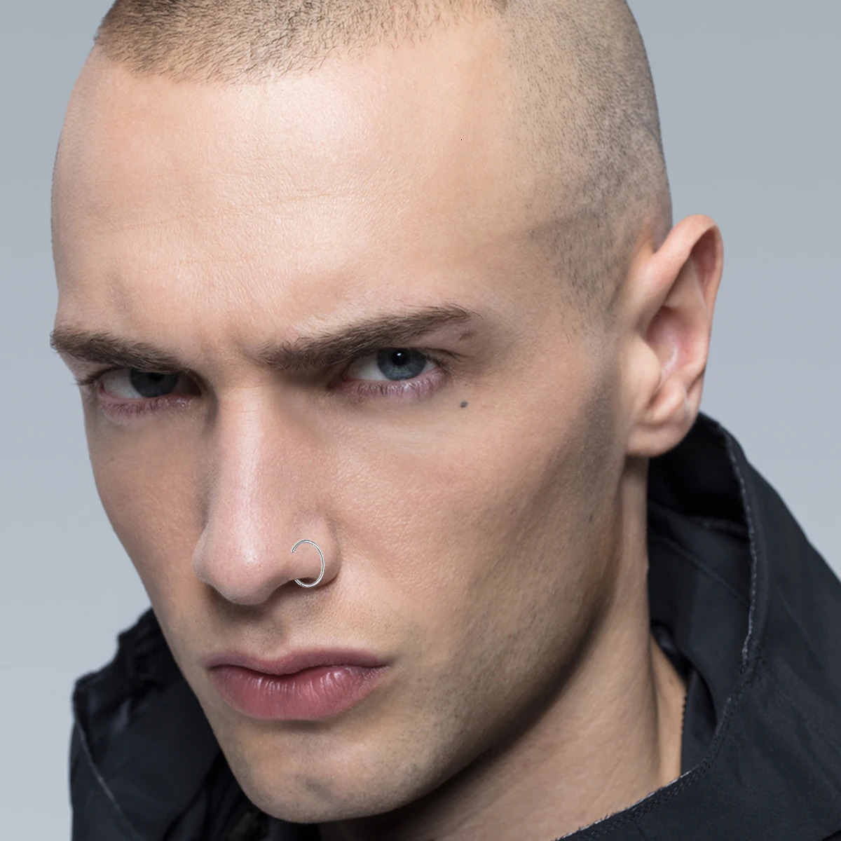 100PCS/Lot Steel Nose Ring Hoop Nostril Piercing Septum Ring Horseshoe Nose Ring Body Jewelry 250805