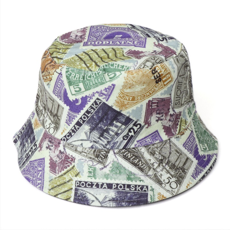 Stage Wear Four Seasons Cotton Print Bucket Hat Fisherman Hat Outdoor Travel DOUBLE-SIDES Hat Sun Cap Hats for Men and Women