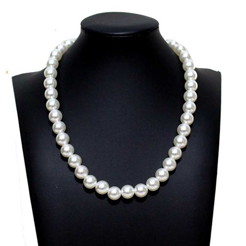 Pearl Necklace Women Men Classic Handmade Strand Bead Jewelry Luxury Trendy Choker Party Gift Y250805