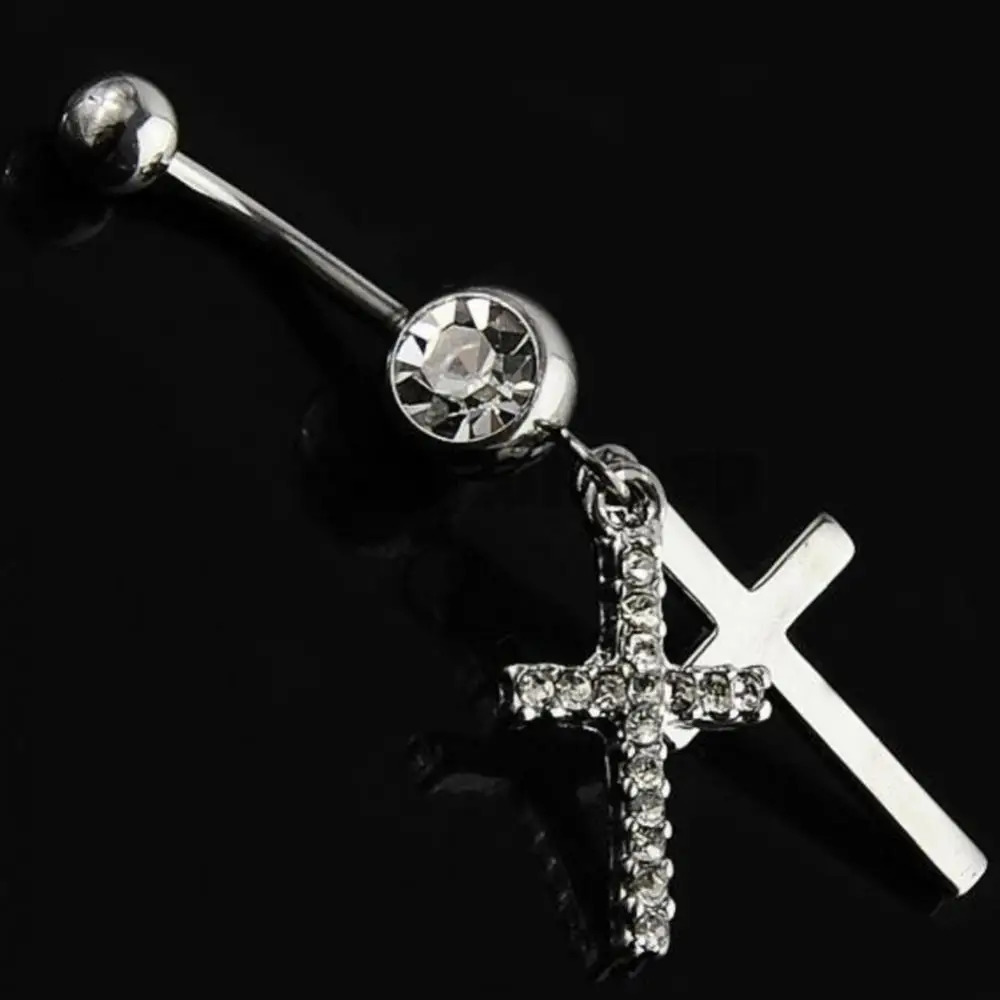 1PC crystal Steel Belly Piercings Navel Piercing Sexy Piercing Ear Piercings Navel Earring Body Jewelry Rhinestone Body Ring Jew 250805