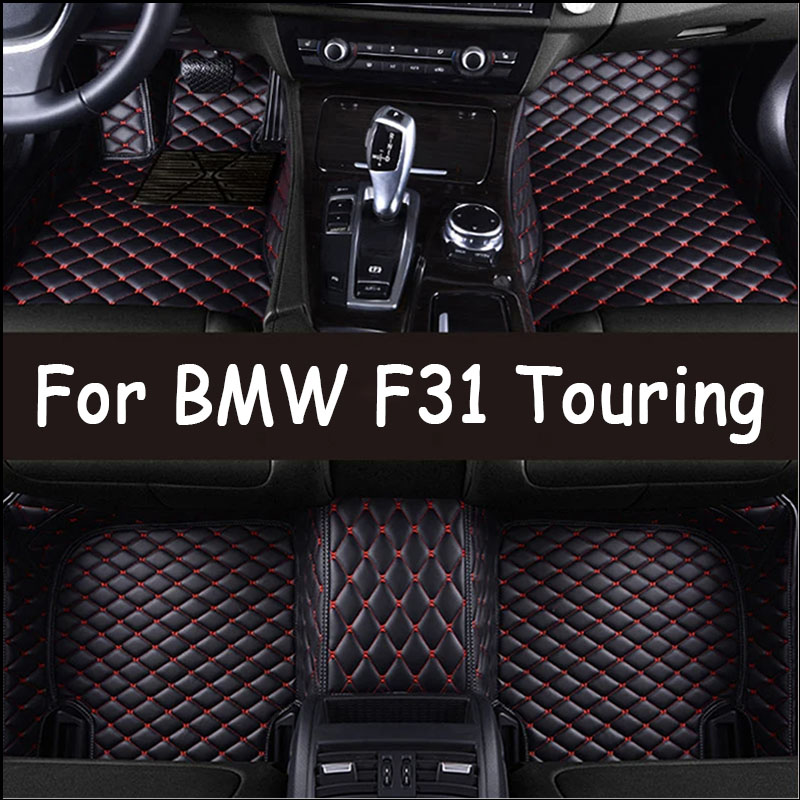 Custom Automotive Car Floor Mats For F31 Touring 2013 2014 2015 2016 Auto Luxury Leather Men Women Car Mats Full Coverage