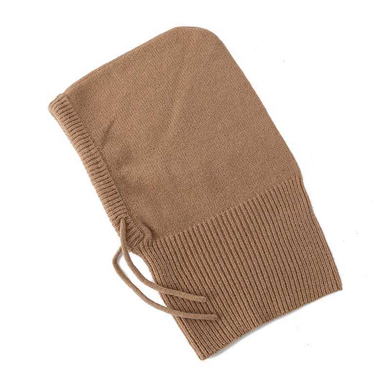 Hot Sale Women Winter Balaclava Cap Hooded Neck Warmer Windproof Knit Hat Outdoor Travel Winter Hat L250806