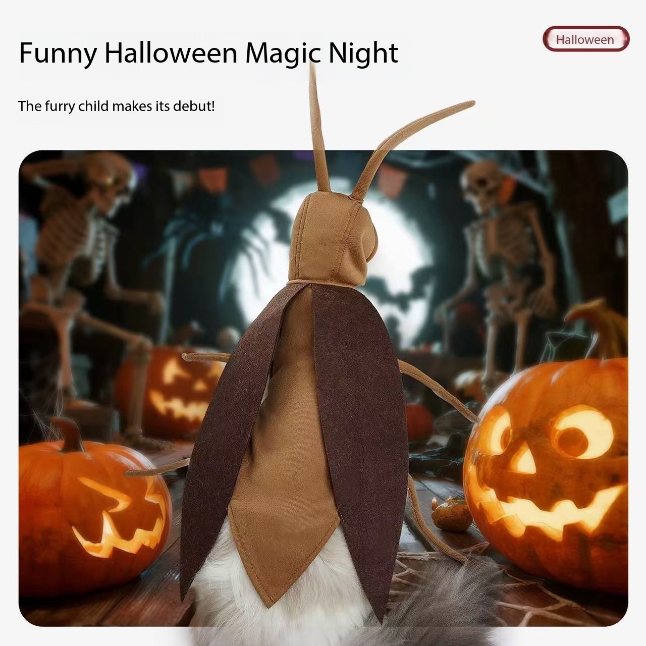Pet Halloween Christmas Cockroach Transformation Costume Holiday Wacky Costume Dog Cat General