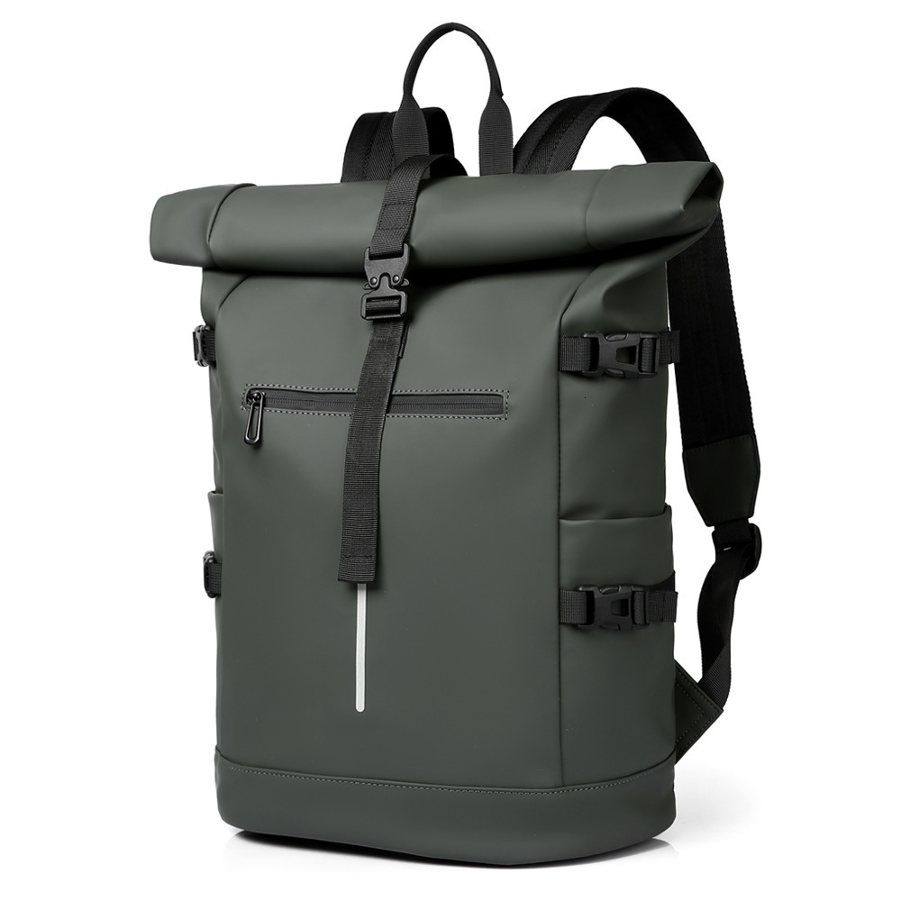 2025 New Brand Roll-Up Men's Backpack Trendy Single Commuter Large Capacity Double Shoulder Bag ddmymoon