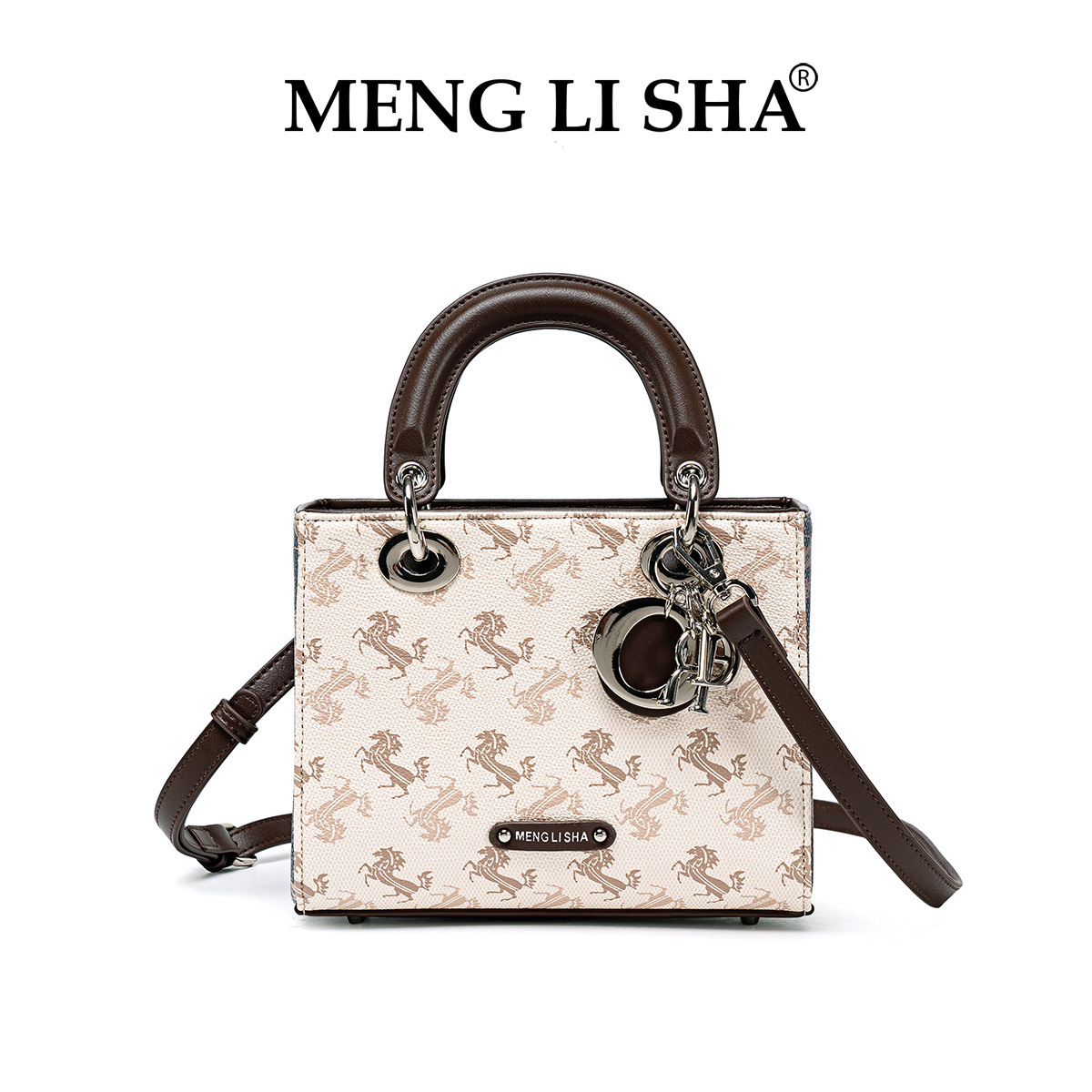MENG LI SHA Korean Retro One Shoulder Crossbody Daisy Bag Women's 2025 New Niche High-End Casual Versatile Portable Tote Bag