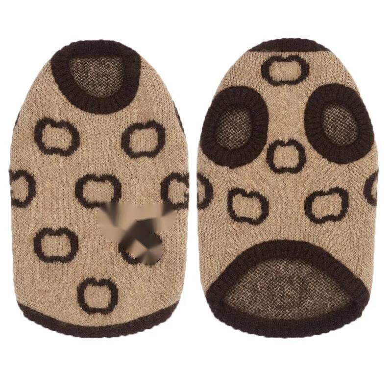 Designer Clothes Brands Dog Apparel with Classic Jacquard Letter Pattern Thermal Knitwear Pullover Warm Pet Sweaters Winter Coats for Small Dogs Boys 