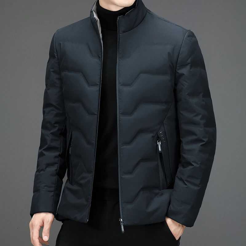 New Mens Lightweight Duck Down Jackets 2025 Autumn Winter Business Casual Warm Puffer Coat Windproof Solid Padded Tops Clothing W250806