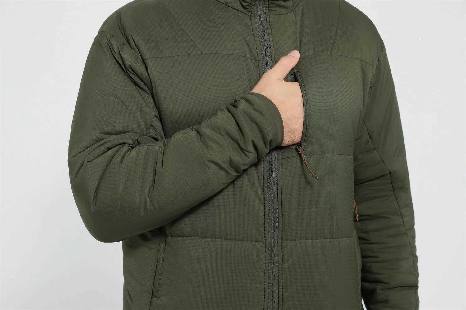 Mens Nylon 66 plaid ripstop lightweight blazer for autumn and winter with thermal insulation hunting jacket W250806