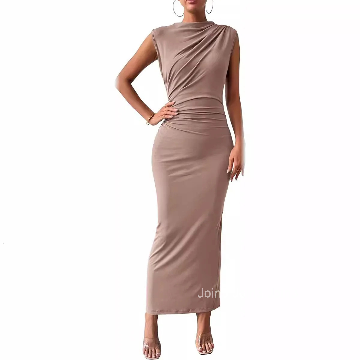Elegant Long Party Dresses For Women Summer Fashion Slim Sleeveless Bodycon Maxi Pencil Dress Casual