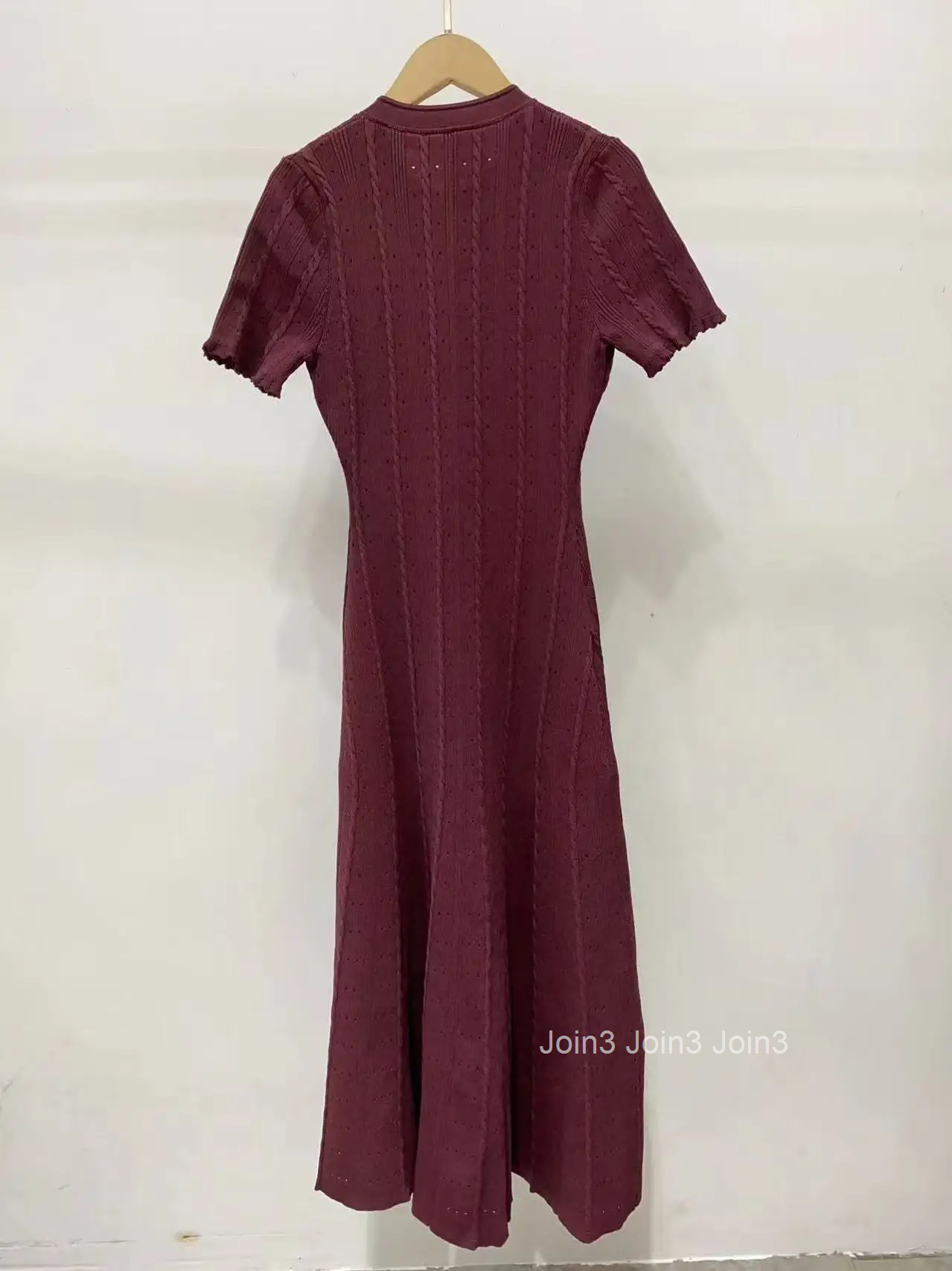 Orange Single-breasted Knitted Long Dress Women Spring Summer New Fashion O-Neck Elegant Slim Short-sleeved Dresses
